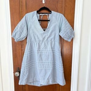 7 For All Mankind Light Blue Mini Dress - medium